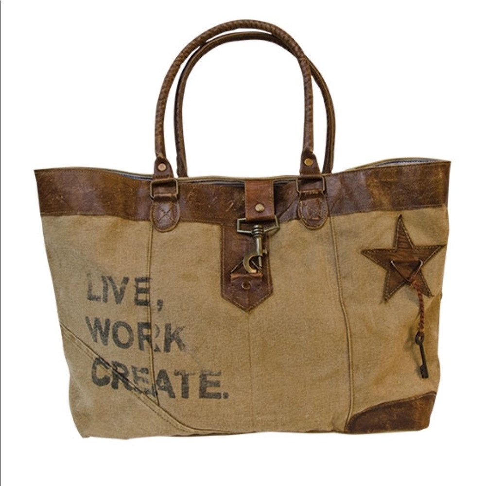 MONA B Live Work Create Recycled Canvas & Leather